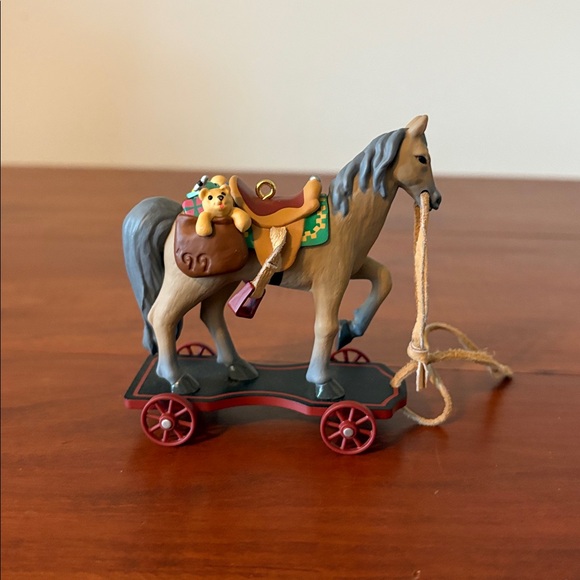 Hallmark Keepsake A Pony for Christmas Ornament 1999 Horse Teddy Bear - Picture 3 of 6